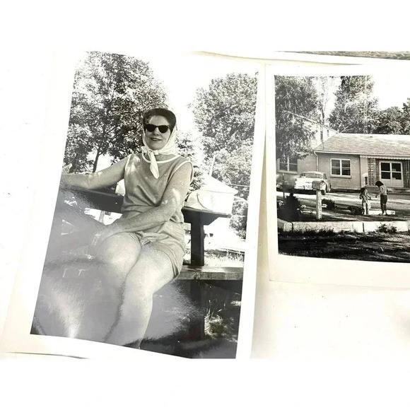 Antique Lot of 16 B&W Photographs 1950s Travel Snapshots Estate Find OOAK - Picture 5 of 13